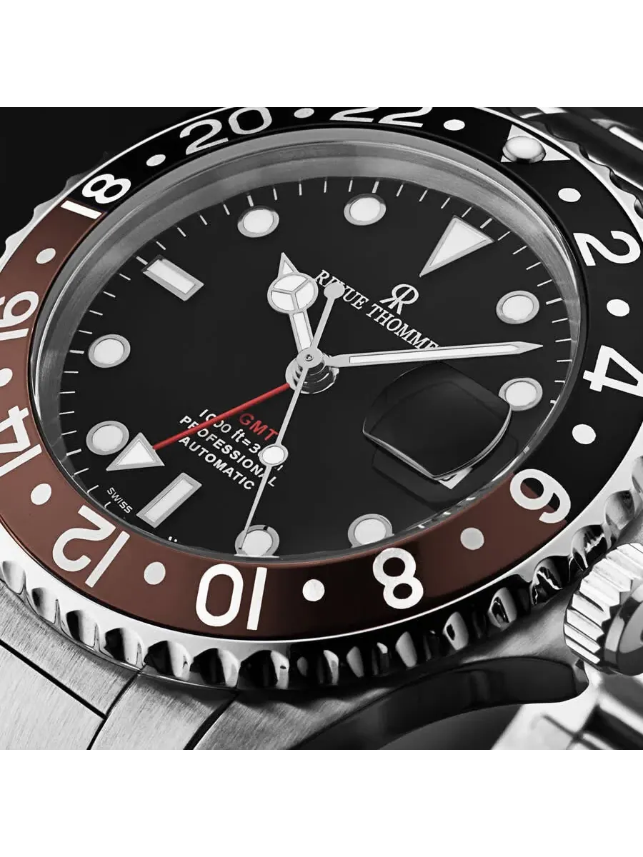 Мужские часы Revue Thommen Diver Automatic с черным циферблатом 17572.2139 — изображение 5 из 7, оттенок коричневый