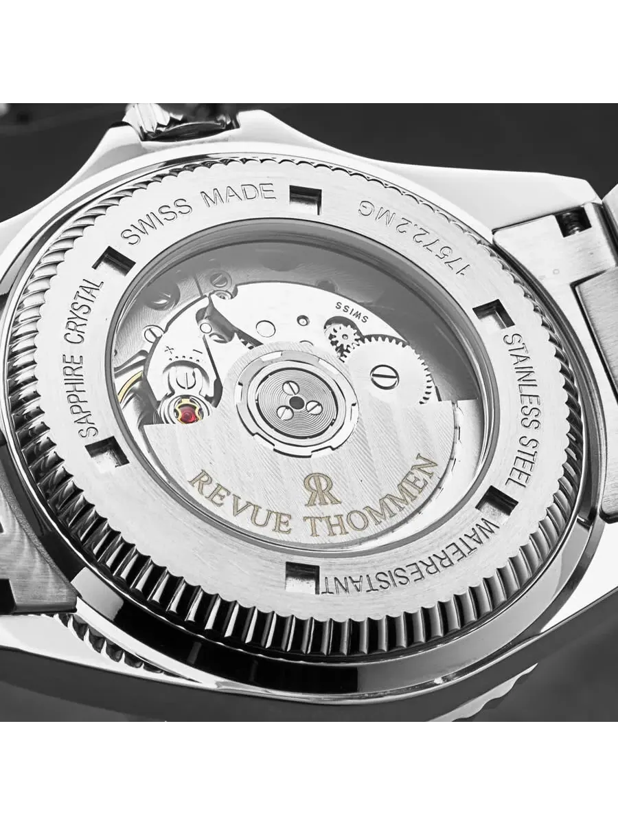Мужские часы Revue Thommen Diver Automatic с черным циферблатом 17572.2139 — изображение 7 из 7, оттенок коричневый