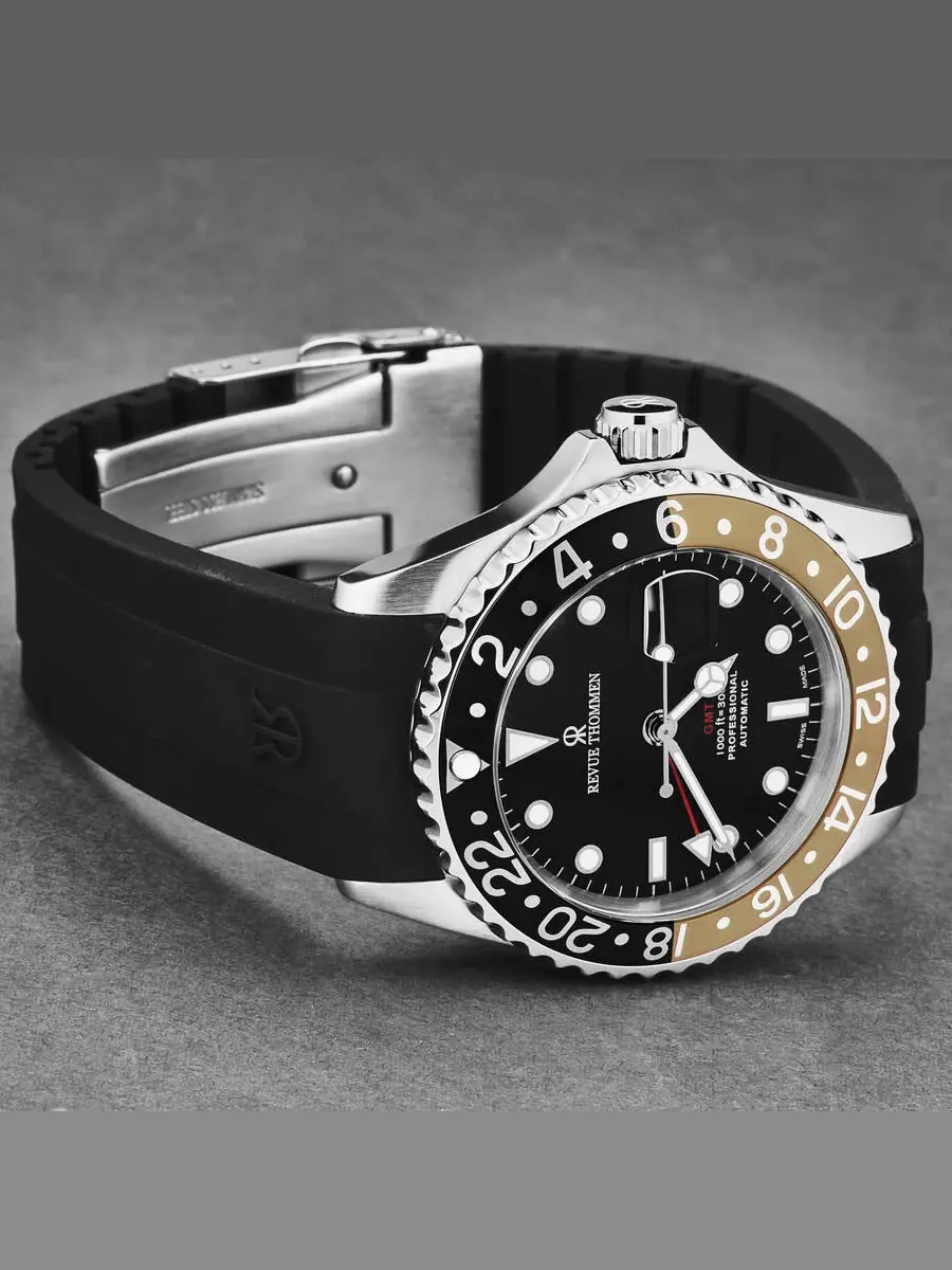 Мужские часы Revue Thommen Diver Automatic с черным циферблатом 17572.2832 — изображение 2 из 7, оттенок бежевый