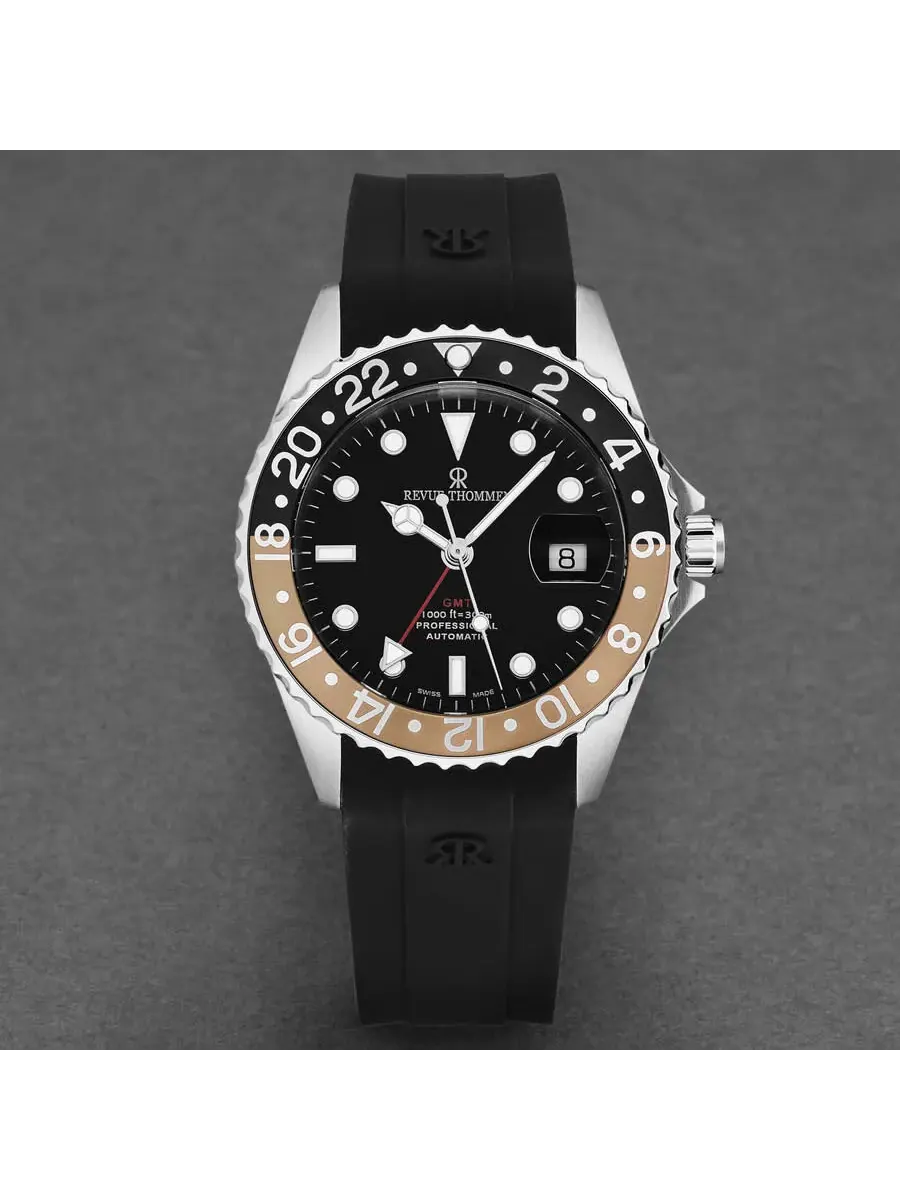 Мужские часы Revue Thommen Diver Automatic с черным циферблатом 17572.2832 — изображение 4 из 7, оттенок бежевый
