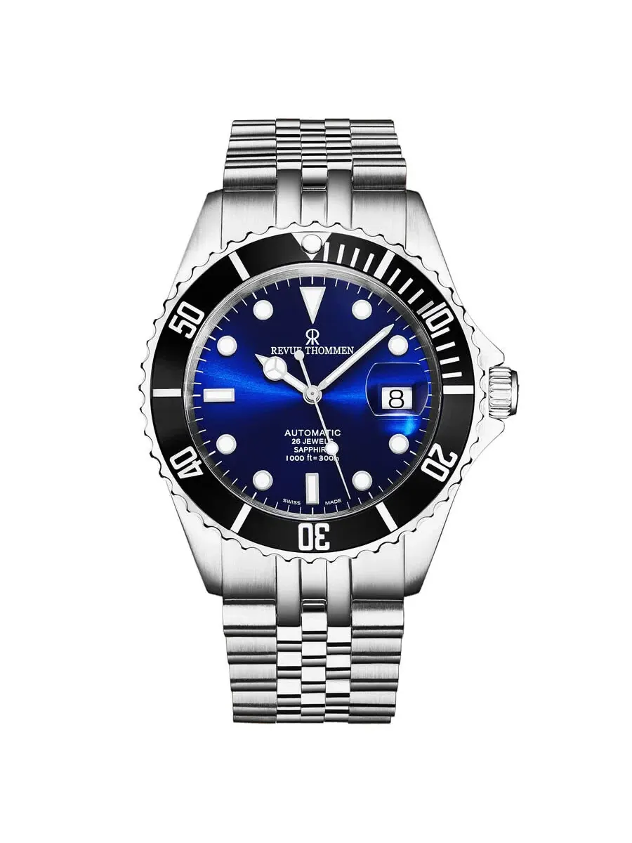 Мужские часы Revue Thommen Diver Automatic с синим циферблатом 17571.2223 — изображение 1 из 7, оттенок черный