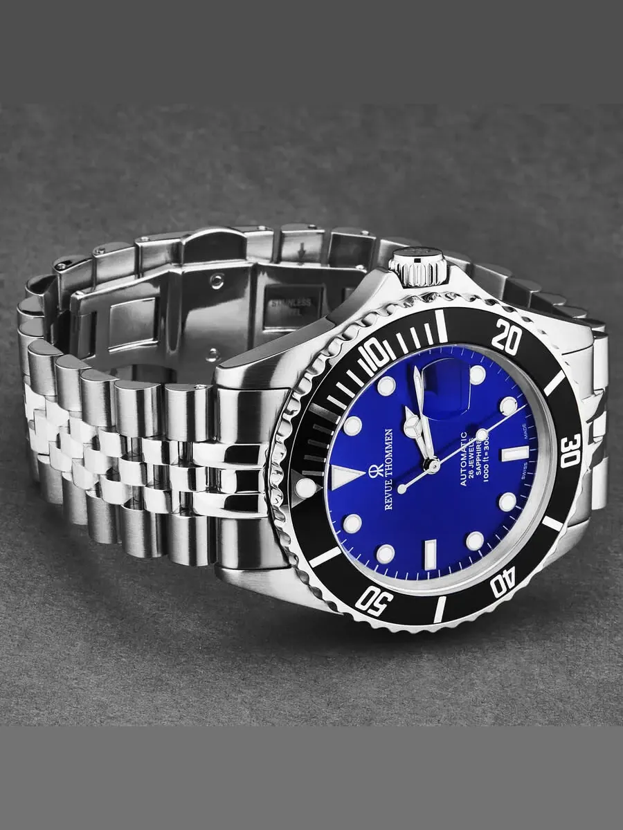 Мужские часы Revue Thommen Diver Automatic с синим циферблатом 17571.2223 — изображение 2 из 7, оттенок черный