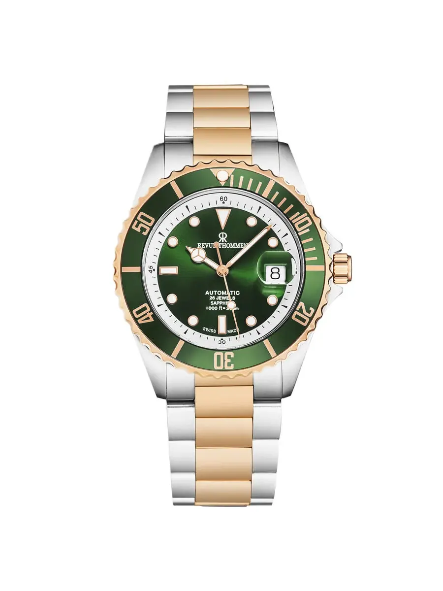 Мужские часы Revue Thommen Diver Automatic с зеленым циферблатом 17571.2454 — изображение 1 из 7, оттенок зеленый