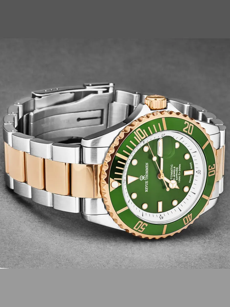 Мужские часы Revue Thommen Diver Automatic с зеленым циферблатом 17571.2454 — изображение 2 из 7, оттенок зеленый