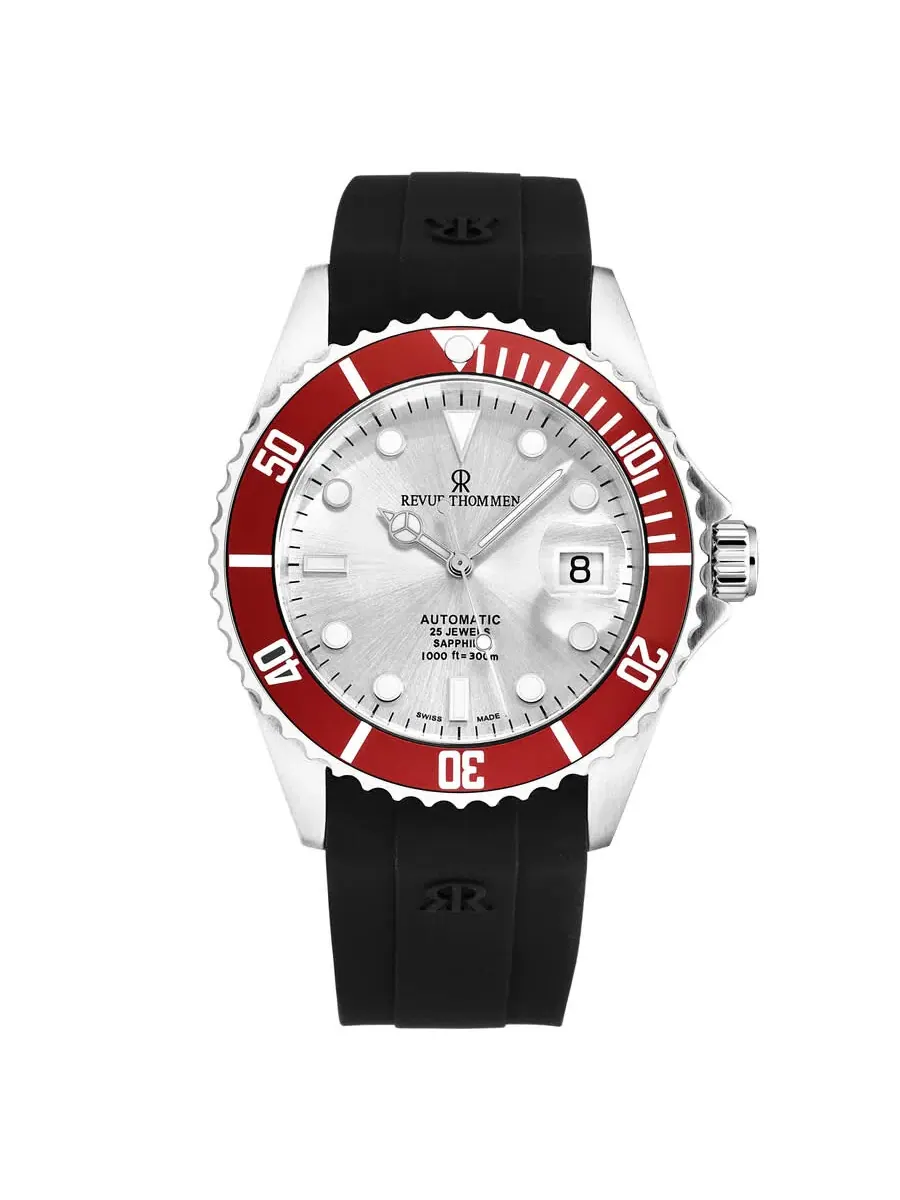Мужские часы Revue Thommen Diver Automatic с серебристым циферблатом 17571.2826 — изображение 1 из 6, оттенок серебряный