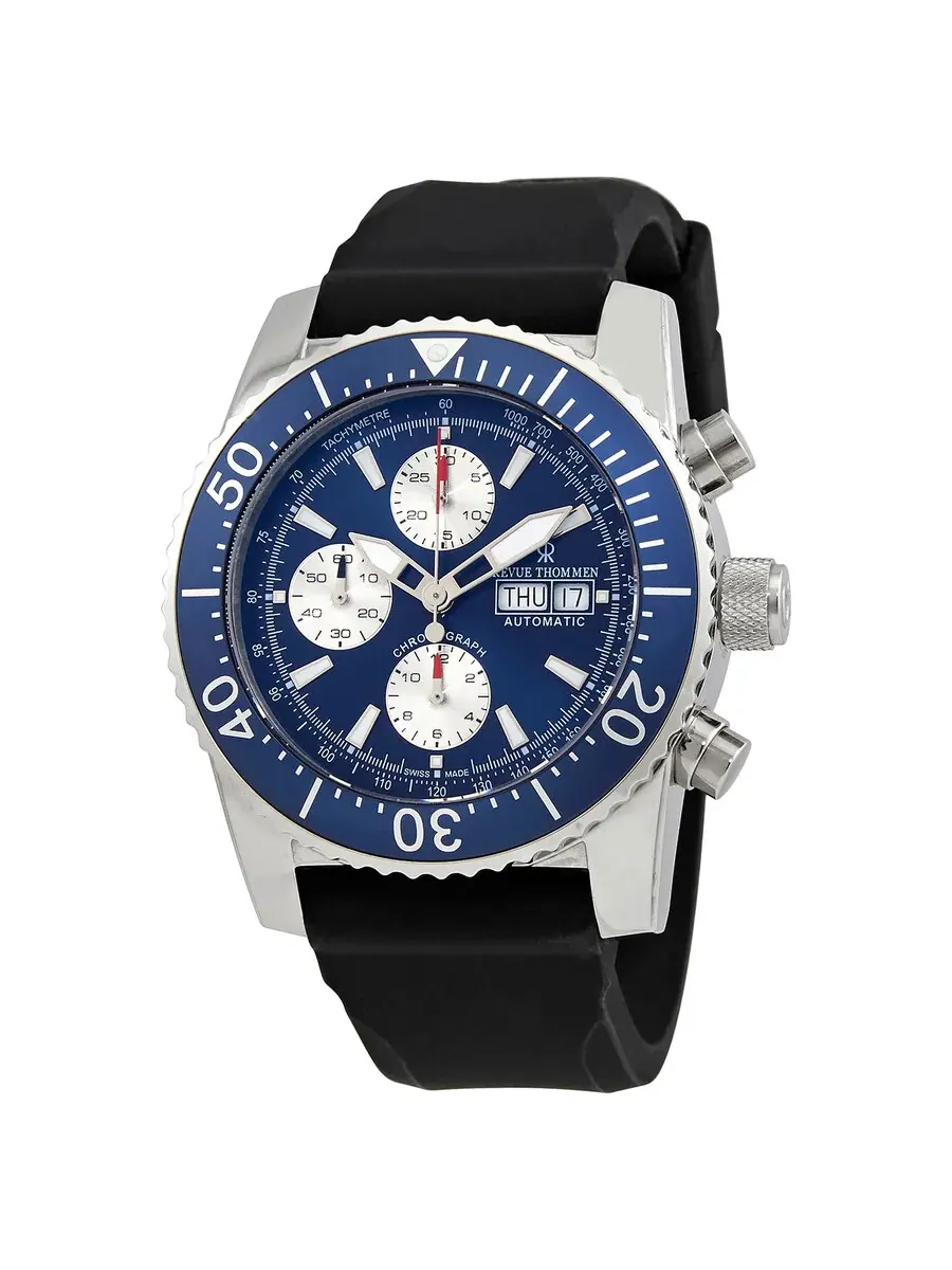 Мужские часы Revue Thommen Diver Chronograph Automatic с синим циферблатом 17030.6535 — изображение 1 из 4