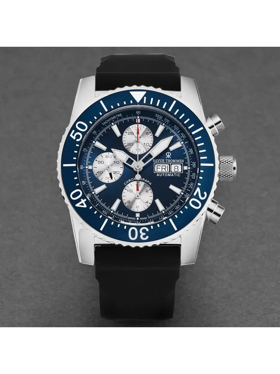 Мужские часы Revue Thommen Diver Chronograph Automatic с синим циферблатом 17030.6535 — изображение 4 из 4