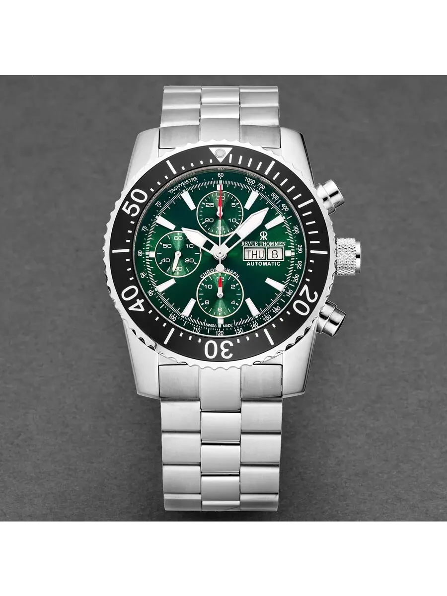 Мужские часы Revue Thommen Diver Chronograph Automatic с зеленым циферблатом 17030.6122 — изображение 4 из 4