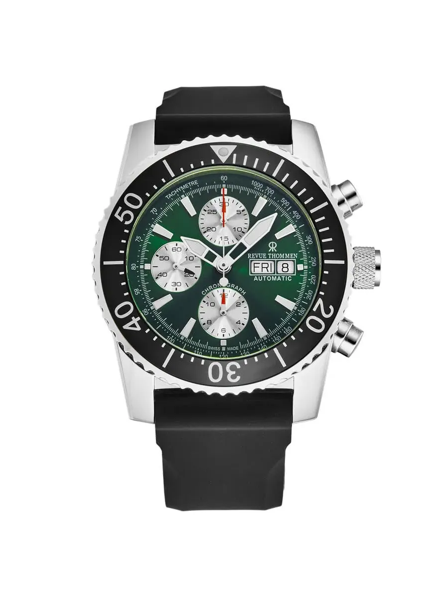 Мужские часы Revue Thommen Diver Chronograph Automatic с зеленым циферблатом 17030.6521 — изображение 1 из 4