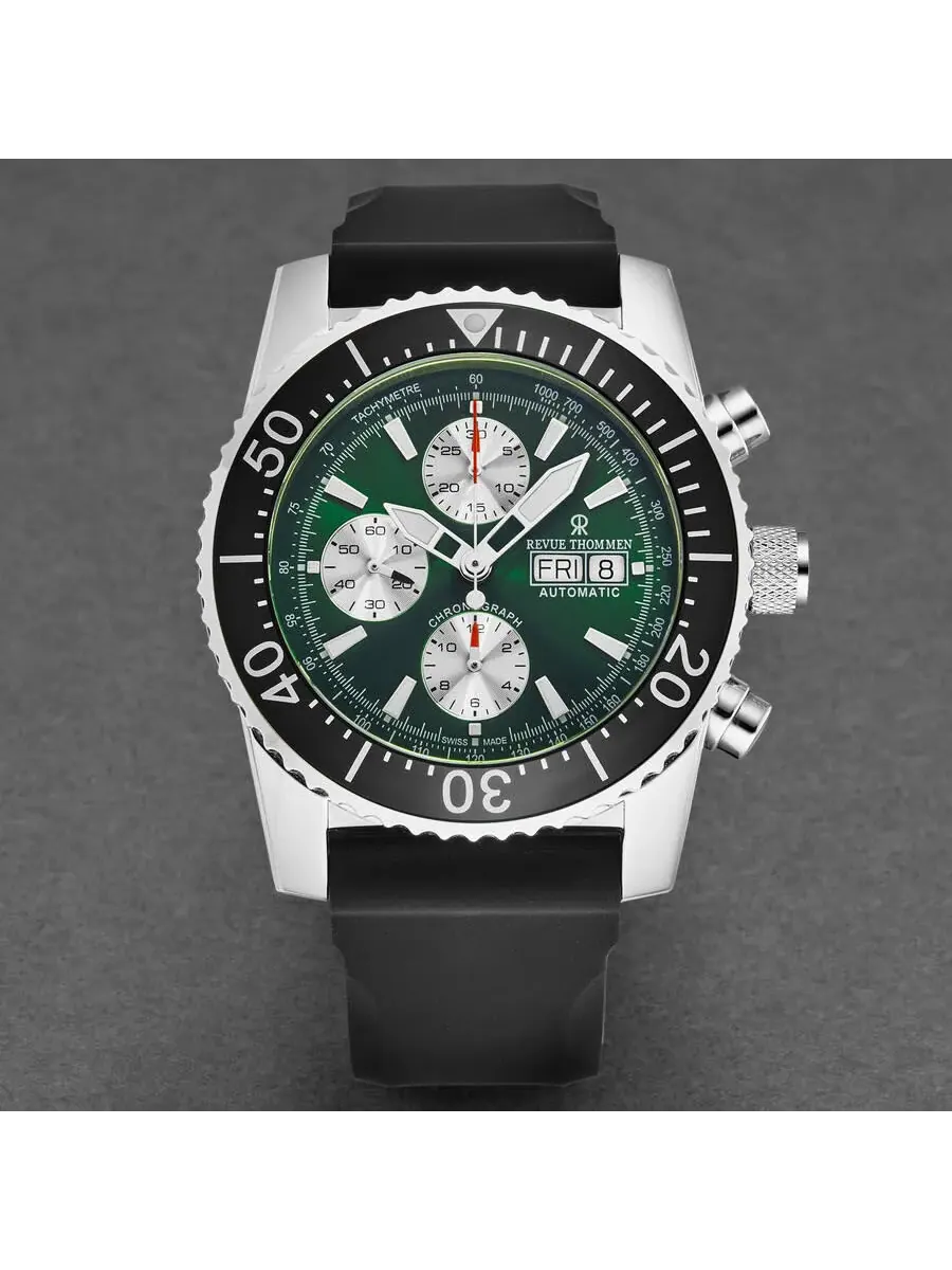 Мужские часы Revue Thommen Diver Chronograph Automatic с зеленым циферблатом 17030.6521 — изображение 4 из 4