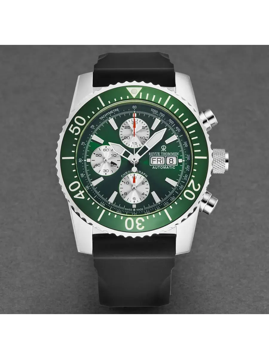 Мужские часы Revue Thommen Diver Chronograph Automatic с зеленым циферблатом 17030.6531 — изображение 4 из 4