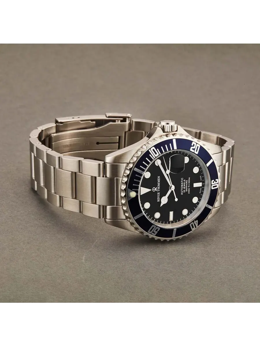Мужские часы Revue Thommen Diver XL Automatic с черным циферблатом 17571.2135 — изображение 2 из 3, оттенок серебряный