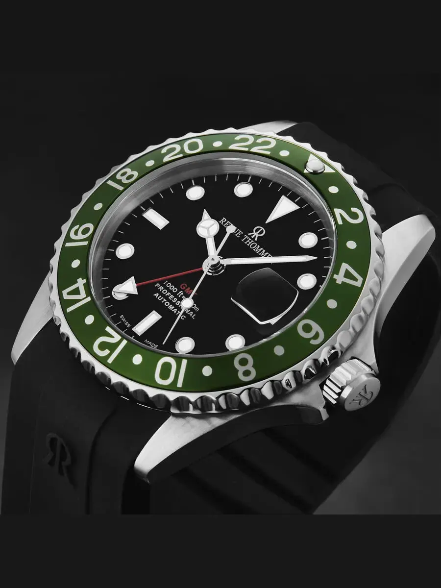 Мужские часы Revue Thommen GMT Diver Automatic с черным циферблатом 17572.2834 — изображение 5 из 7, оттенок черный