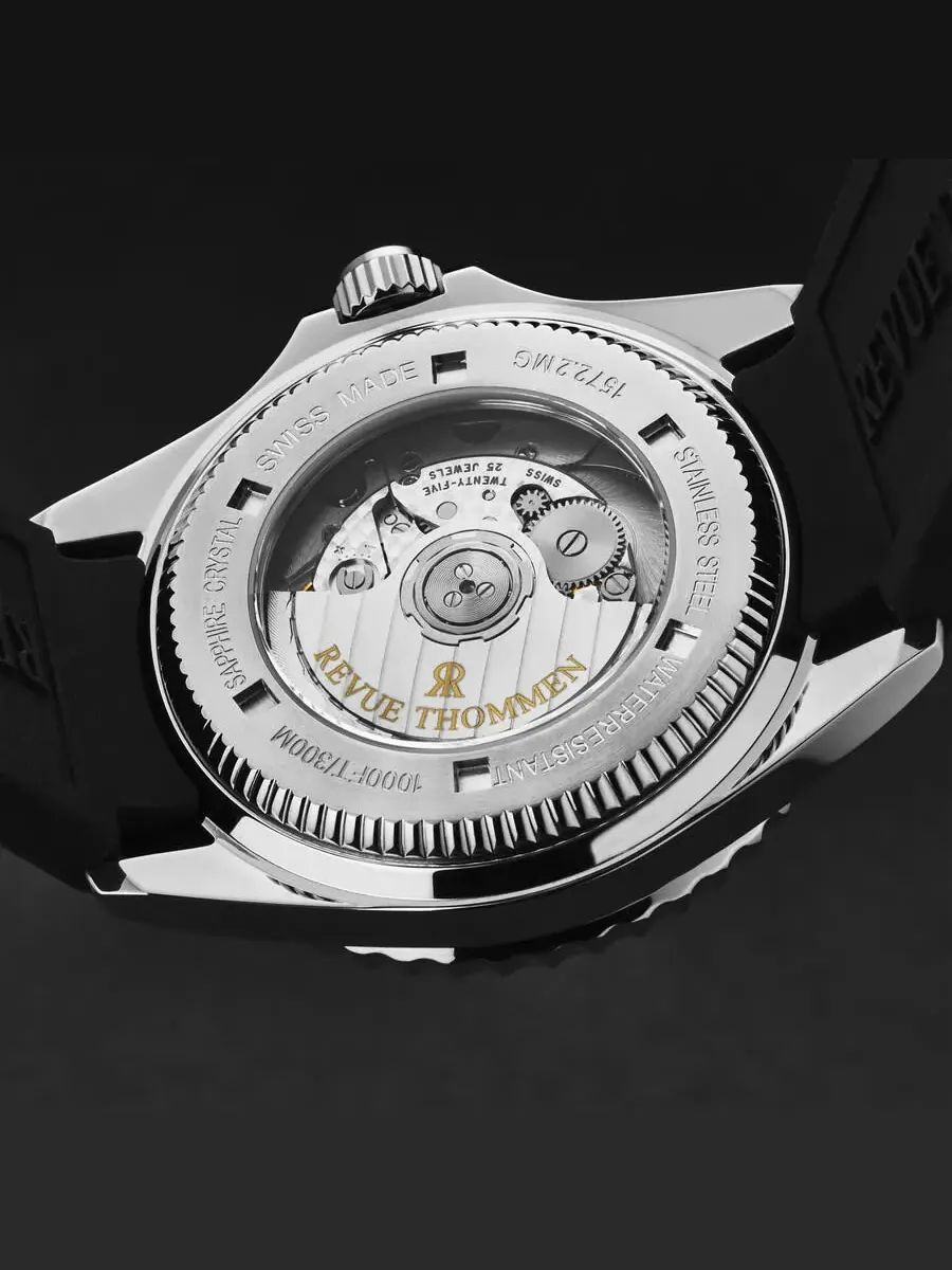 Мужские часы Revue Thommen GMT Diver Automatic с черным циферблатом 17572.2834 — изображение 7 из 7, оттенок черный