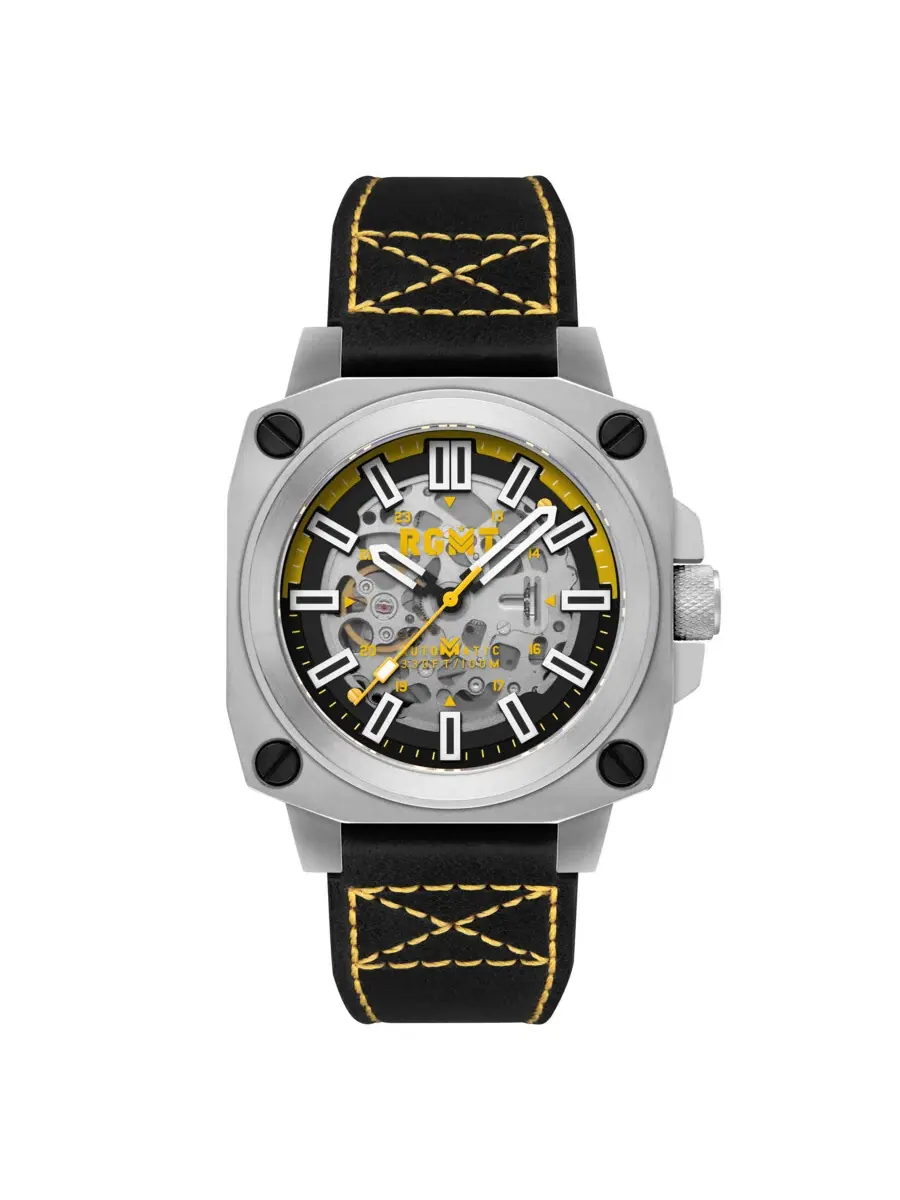 Мужские часы RGMT Altimeter с черным циферблатом RG-8064-03 — серебристый