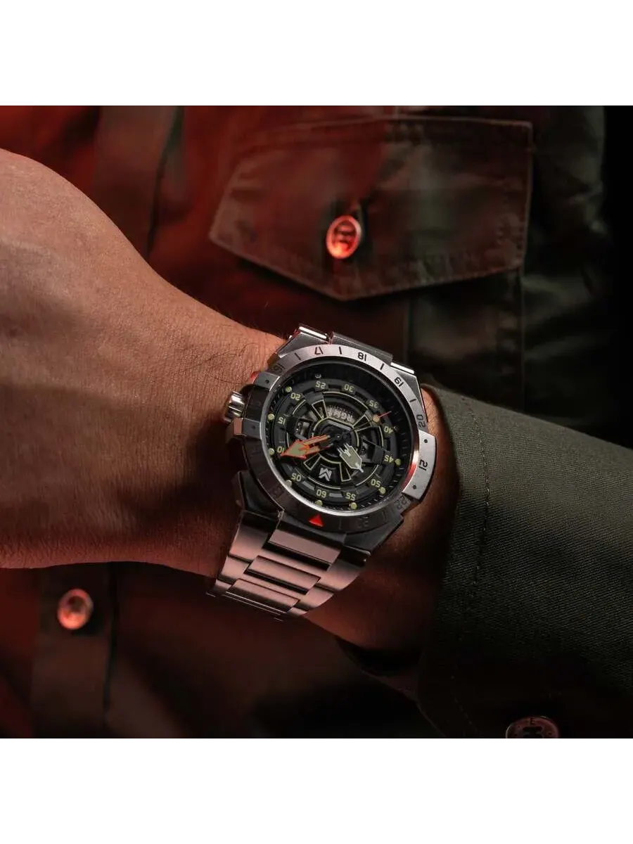 Мужские часы RGMT Himars Black Dial RG-8065-11 — изображение 3 из 4, оттенок серебряный