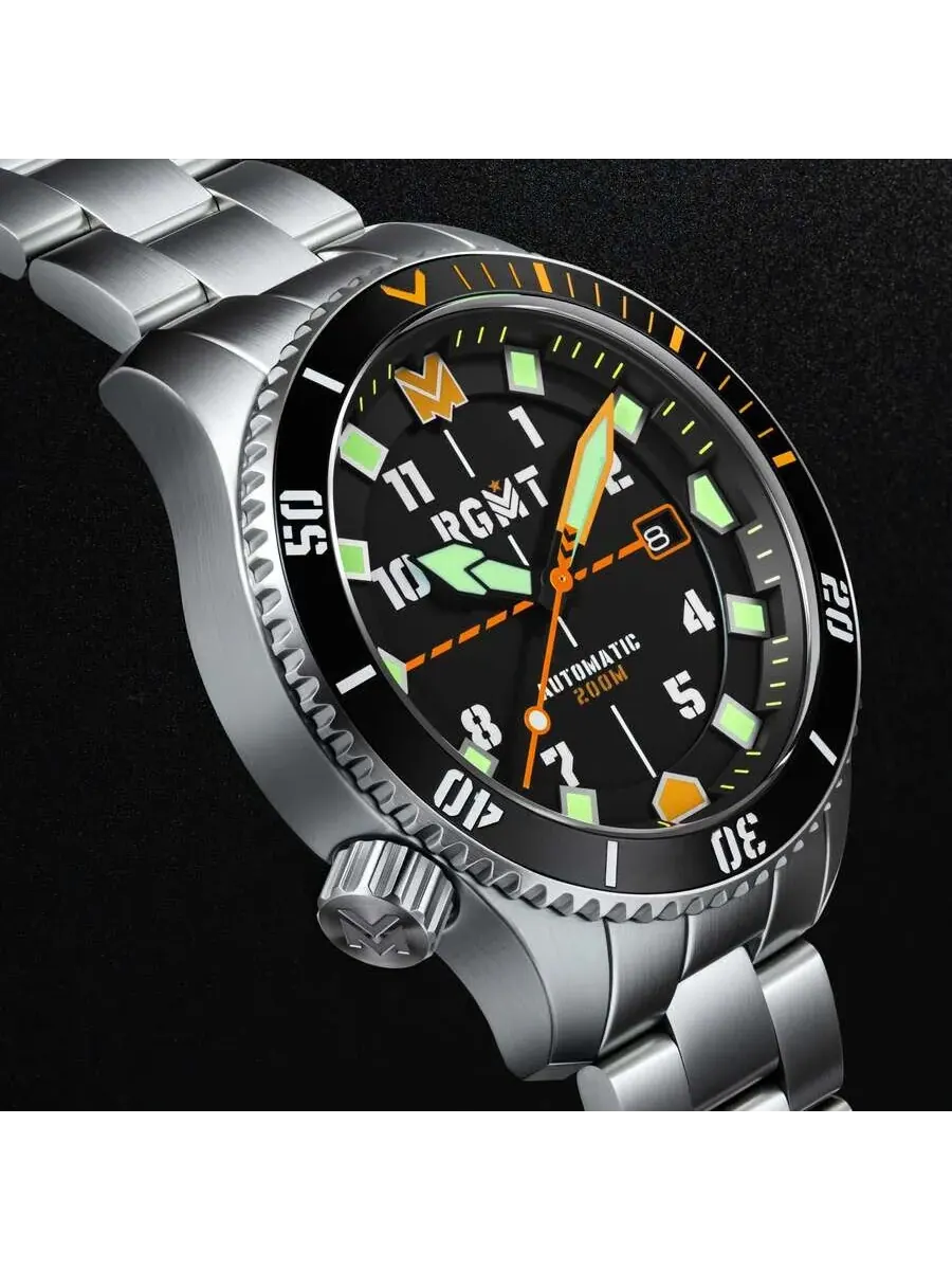 Мужские часы RGMT Recon Diver Automatic с черным циферблатом RG-8075-11 — изображение 4 из 4, оттенок черный