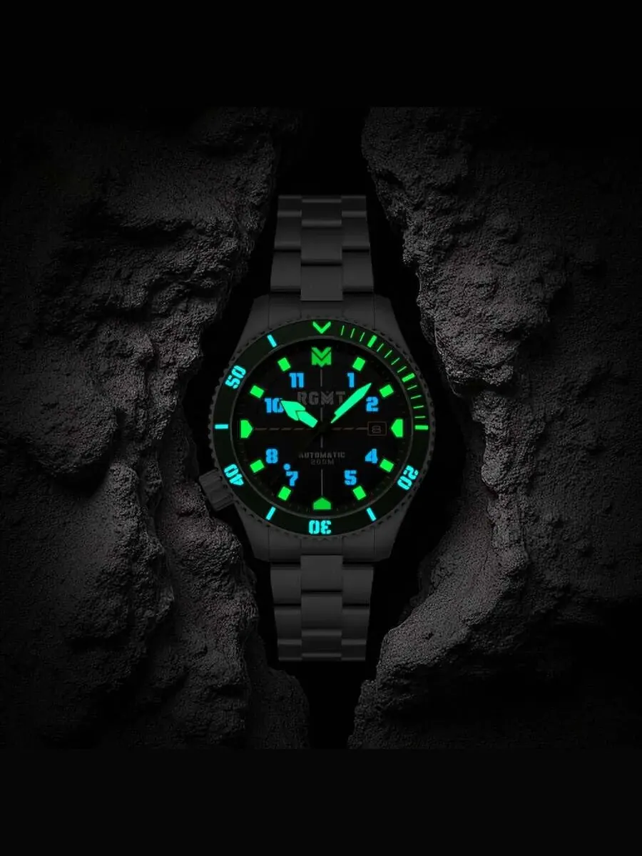 Мужские часы RGMT Recon Diver Automatic с зеленым циферблатом RG-8075-33 — изображение 3 из 4, оттенок зеленый