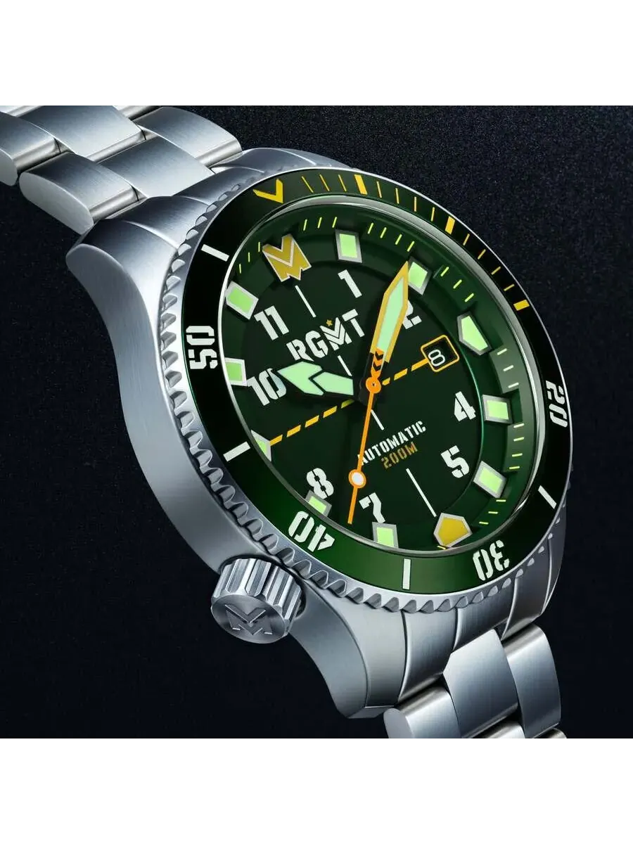 Мужские часы RGMT Recon Diver Automatic с зеленым циферблатом RG-8075-33 — изображение 4 из 4, оттенок зеленый