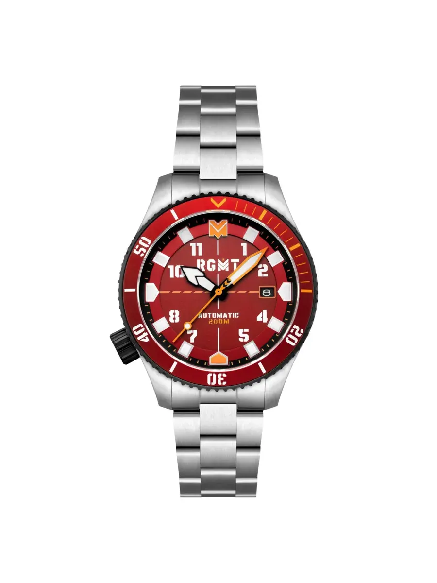 Мужские часы RGMT Recon Diver Automatic с красным циферблатом RG-8075-44 — изображение 1 из 4, оттенок красный