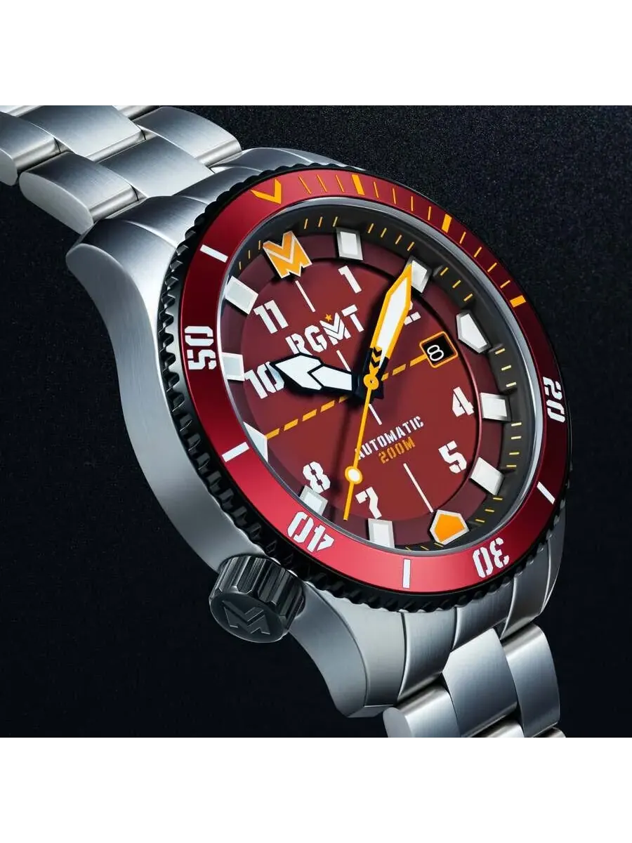 Мужские часы RGMT Recon Diver Automatic с красным циферблатом RG-8075-44 — изображение 3 из 4, оттенок красный