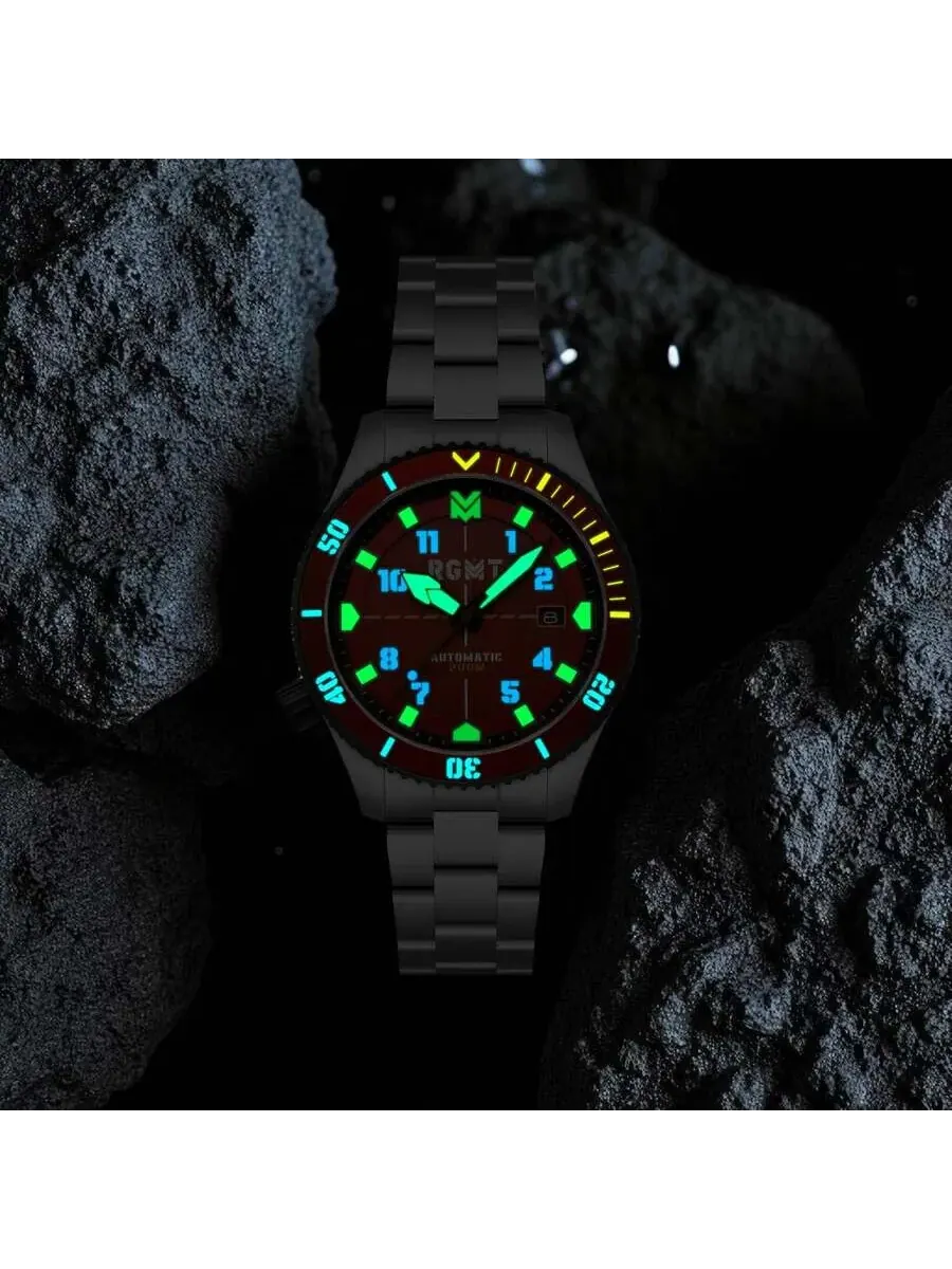 Мужские часы RGMT Recon Diver Automatic с красным циферблатом RG-8075-44 — изображение 4 из 4, оттенок красный