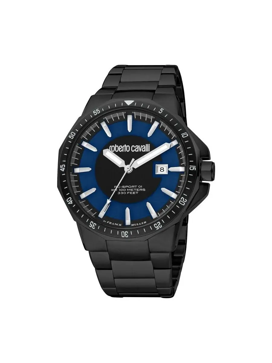Мужские часы Roberto Cavalli Fashion с кварцевым механизмом, синий циферблат RV1G182M0081 — изображение 1 из 1