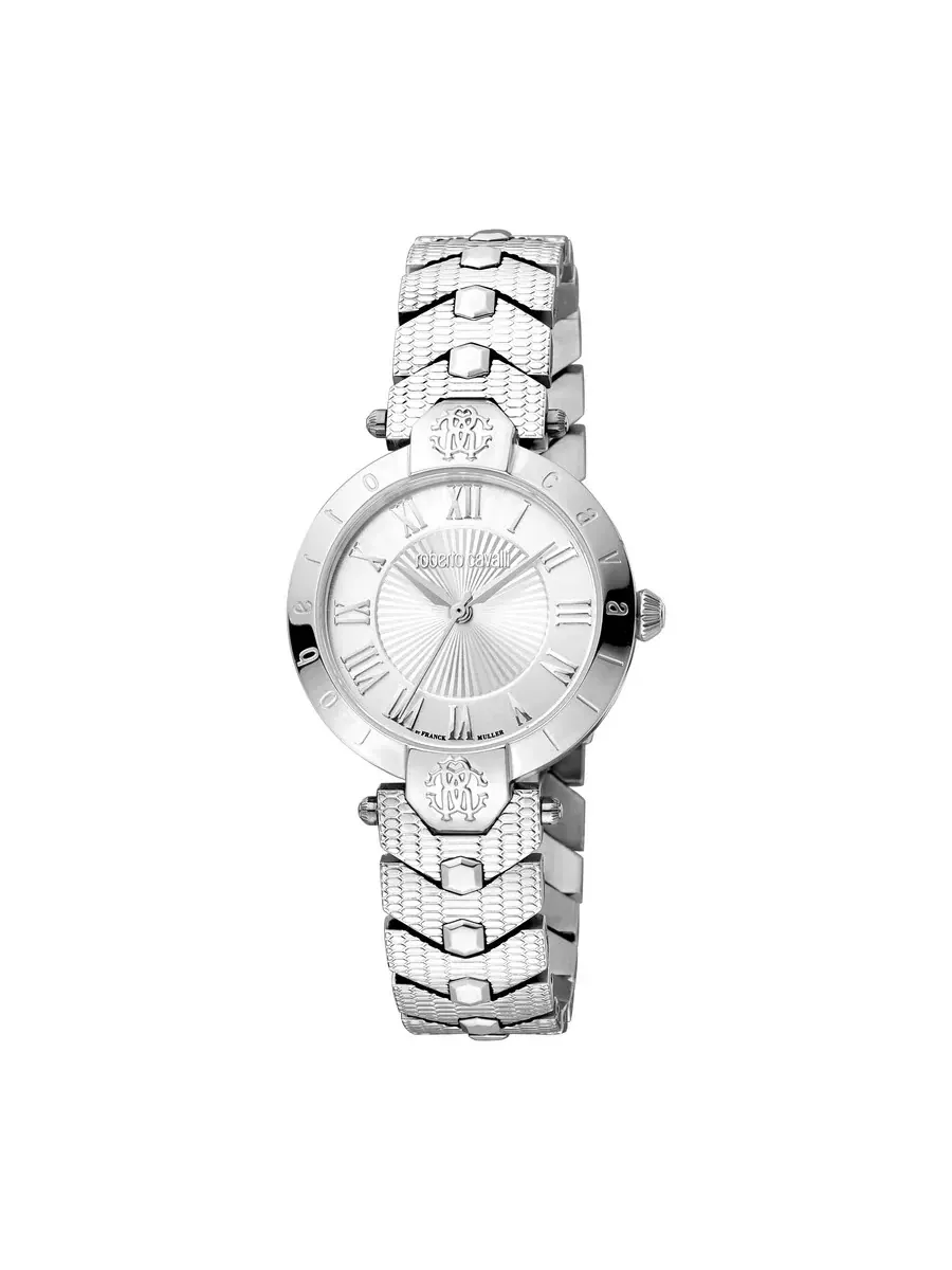 Женские часы Roberto Cavalli Fashion с кварцевым механизмом, серебристым циферблатом RV1L166M0041 — изображение 1 из 1