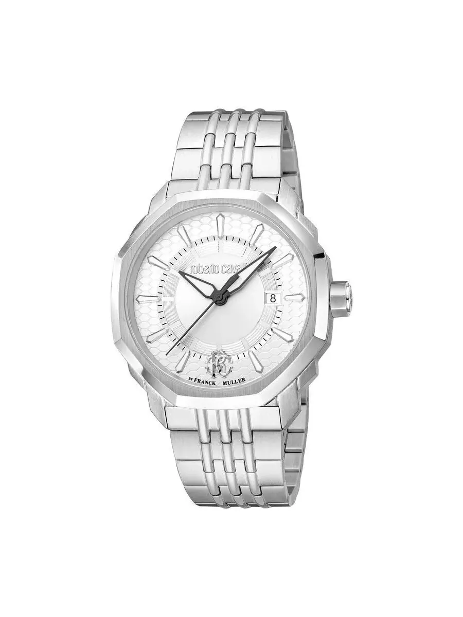 Мужские часы Roberto Cavalli Fashion с кварцевым механизмом, серебристым циферблатом RV1G192M0041 — изображение 1 из 1