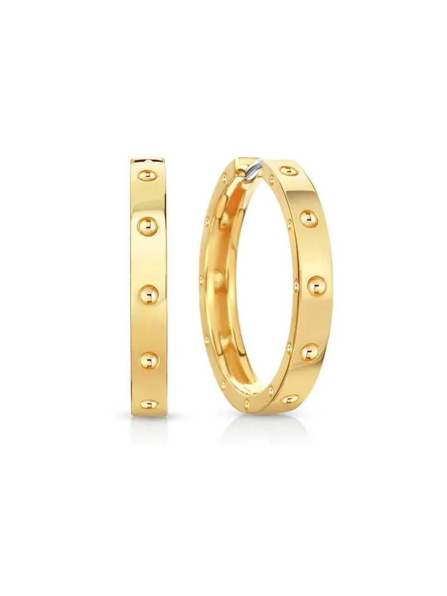 Серьги-кольца Roberto Coin Symphony Pois Moi из 18-каратного желтого золота - 7771604AYER0 — желтый