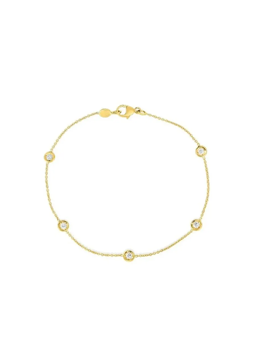 Браслет Roberto Coin Diamonds By The Inch из желтого золота с 5 элементами - 001316AYLBD0 — изображение 1 из 1