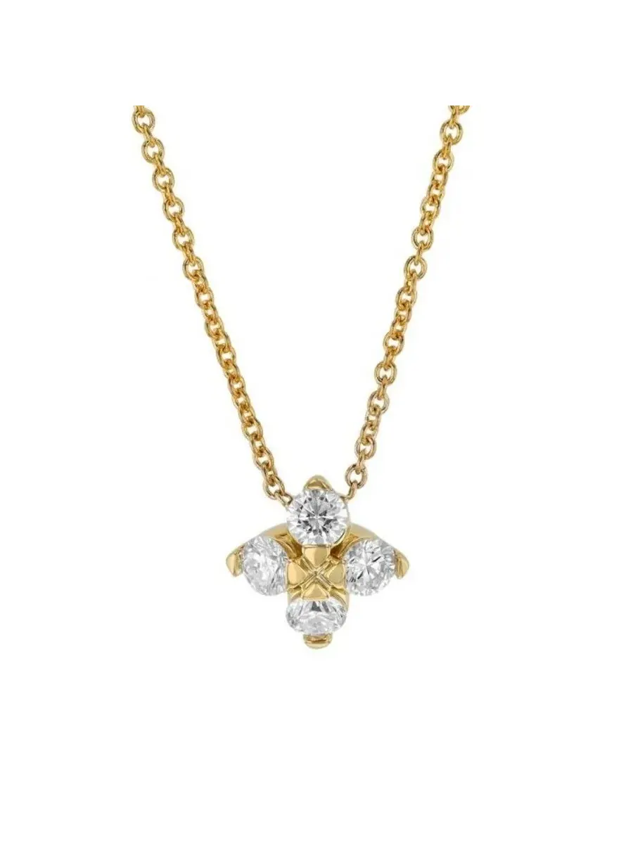Подвеска Roberto Coin Love in Verona Flower из желтого золота, 0,27 карат всего, 18" - 111473AYCHX0 — изображение 1 из 1
