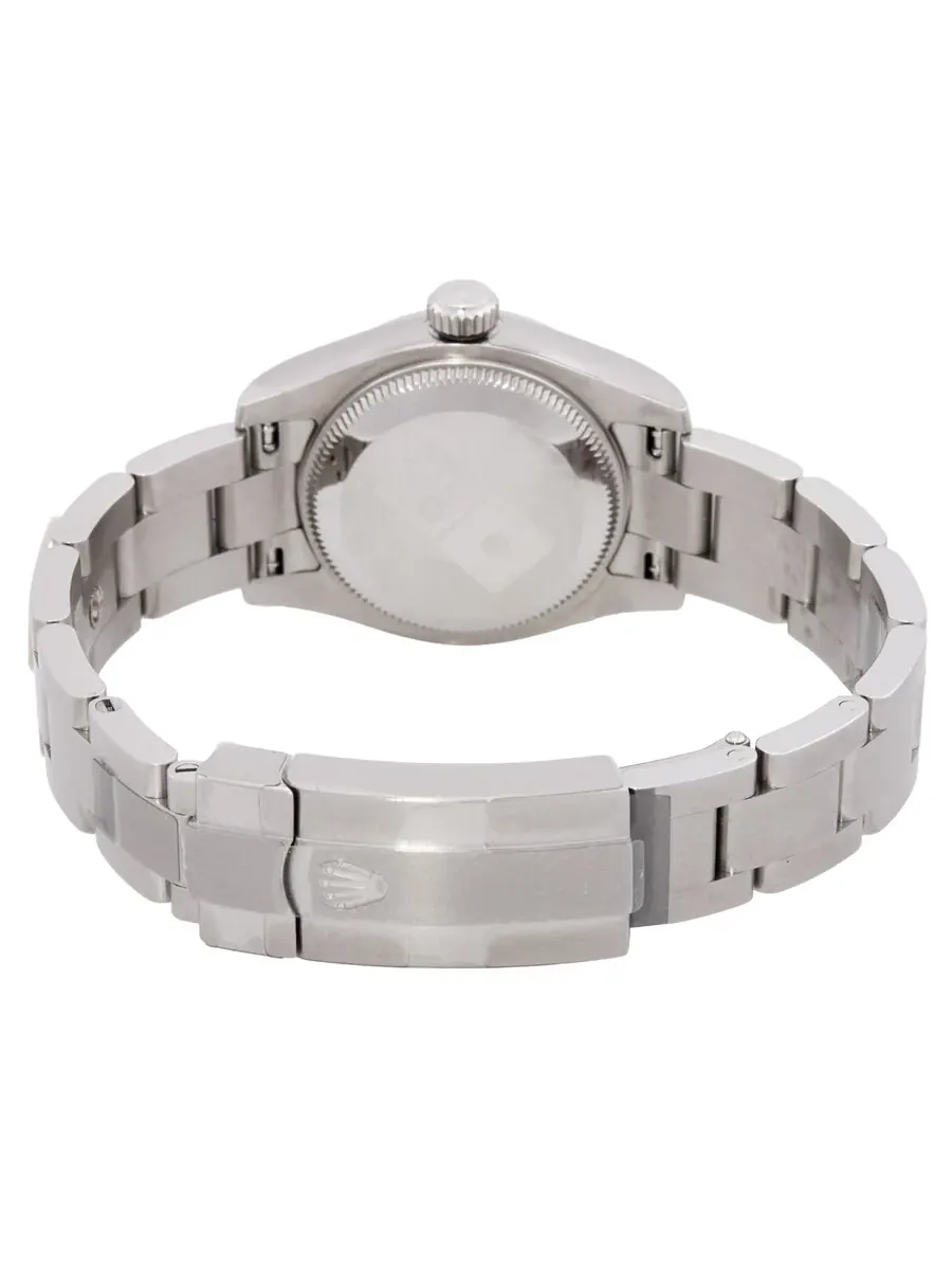 Женские часы Rolex "Dominos" Oyster Perpetual с серебристым циферблатом из нержавеющей стали 176200SSO — изображение 3 из 4