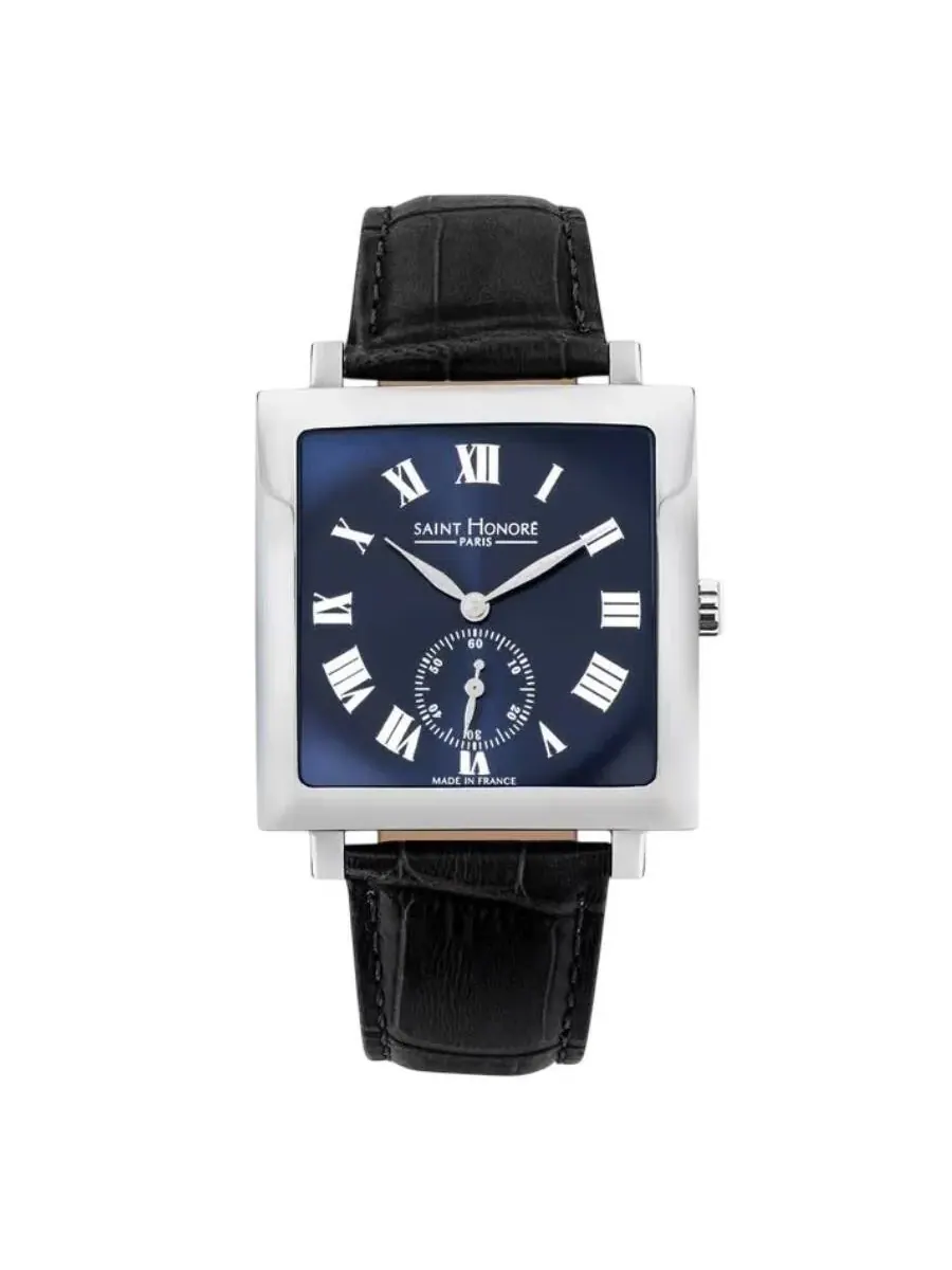 Мужские часы Saint Honore Paris Carree с кварцевым механизмом и синим циферблатом H SH CR823002 1DR — серебристый