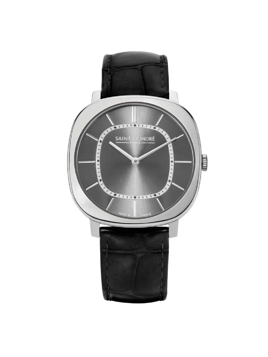 Мужские часы Saint Honore Paris Auteuil с кварцевым серым циферблатом H SH AT826074 1GIN — серебристый