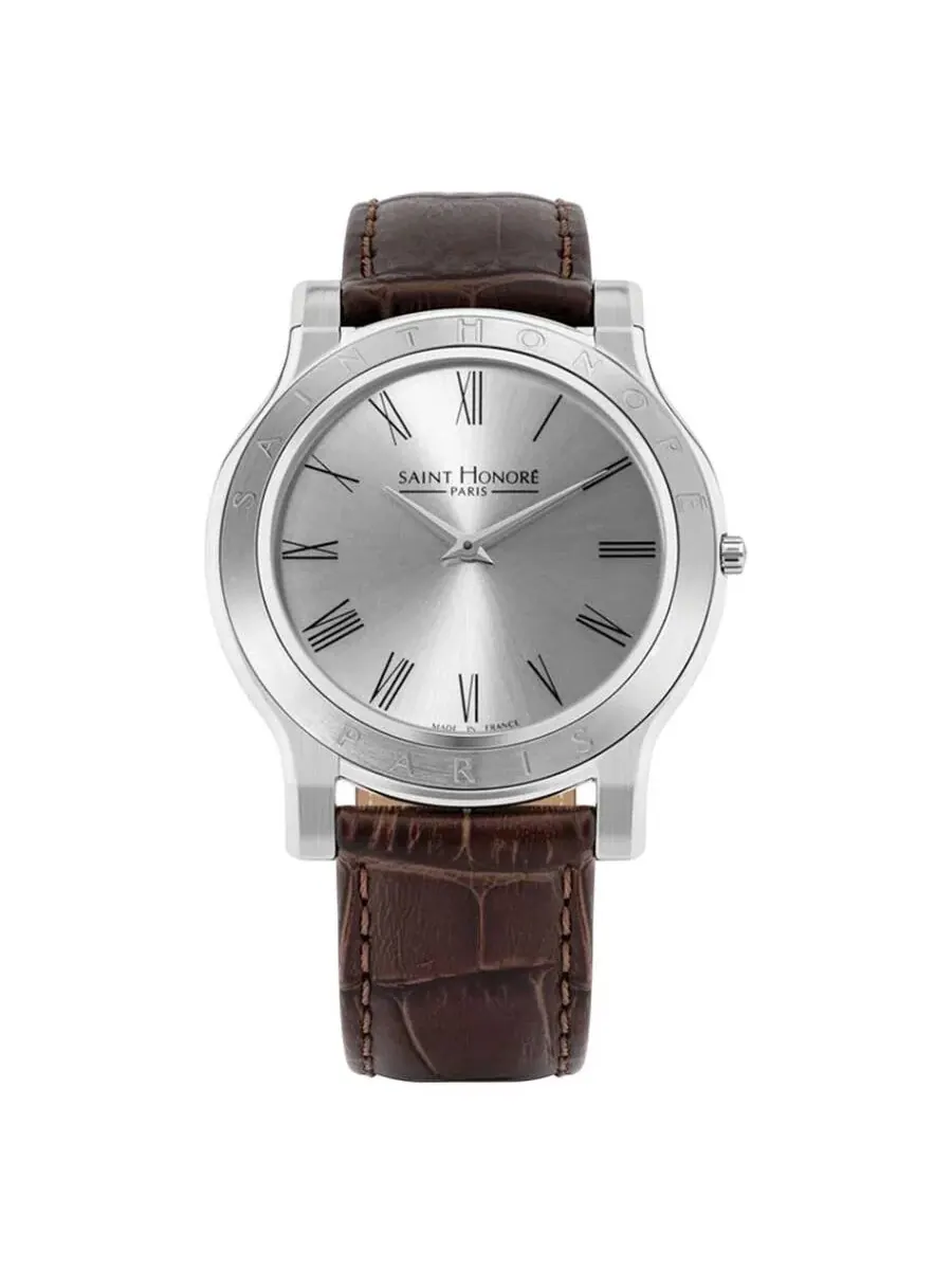 Мужские кварцевые часы Saint Honore Paris Deauville с серебристым циферблатом H SH VI826001 1AR — серебристый