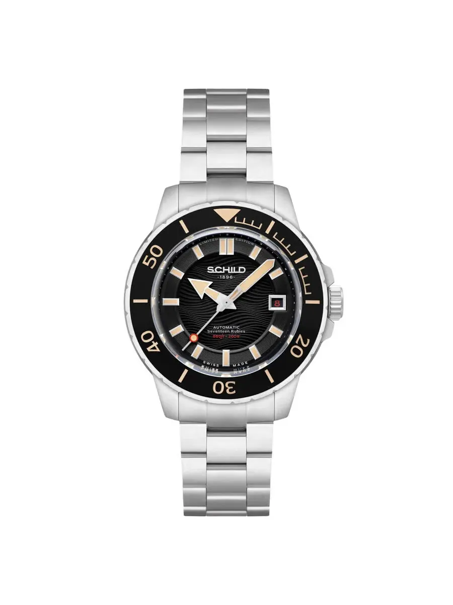 Мужские часы Schild Hermann Automatic с черным циферблатом SC-1016-11