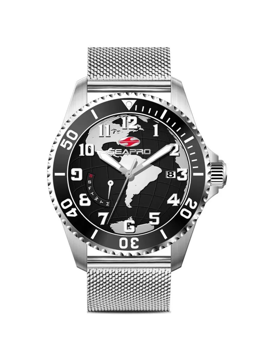 Мужские часы Seapro Voyager с черным циферблатом SP4761