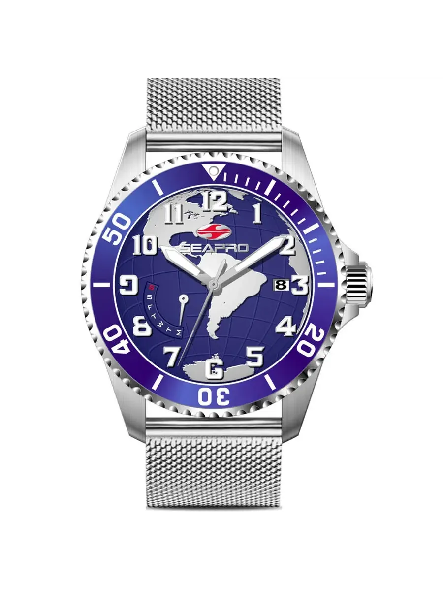 Мужские часы Seapro Voyager с синим циферблатом SP4760