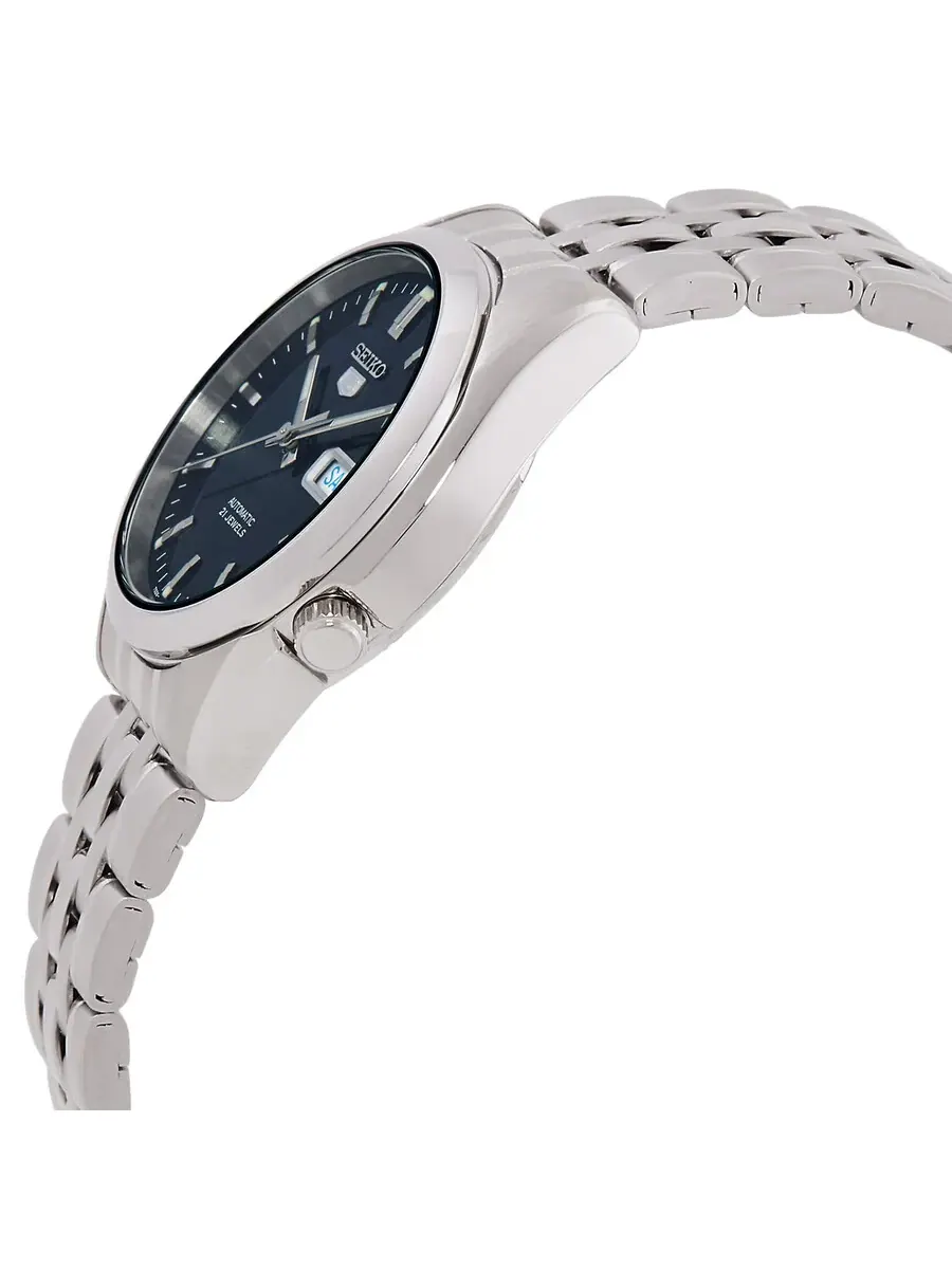 Мужские часы Seiko 5 с автоматическим механизмом, циферблатом Midnight Logo SNK357 — изображение 2 из 3, оттенок серебряный