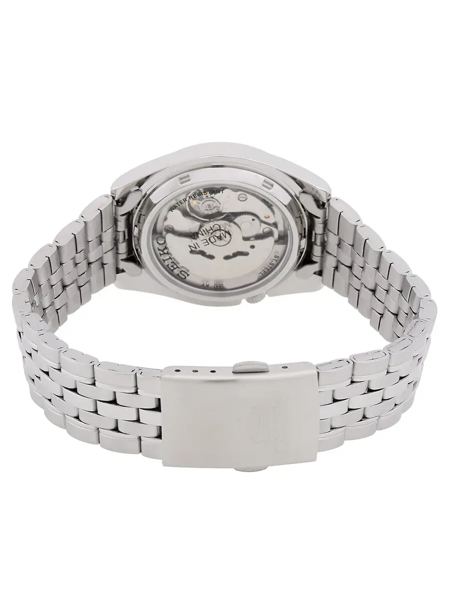 Мужские часы Seiko 5 с автоматическим механизмом, циферблатом Midnight Logo SNK357 — изображение 3 из 3, оттенок серебряный