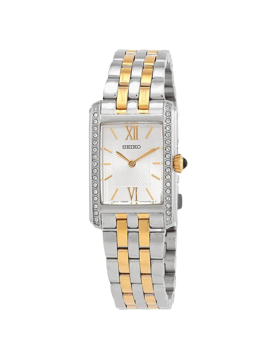 Женские кварцевые часы Seiko Classic Crystal с серебристым циферблатом SWR093P1 — изображение 1 из 3, оттенок серебряный