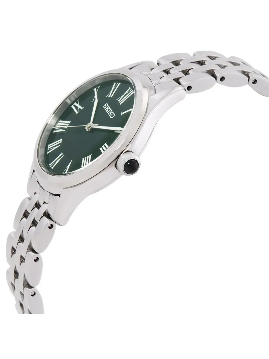 Женские часы Seiko Classic Quartz с зеленым циферблатом SUR611P1 — изображение 2 из 3, оттенок серебряный