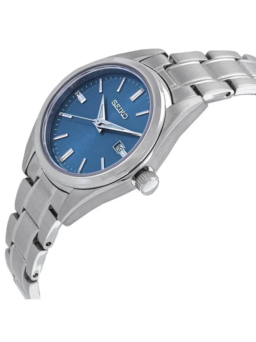 Женские часы Seiko Essentials Quartz с синим циферблатом SUR531 — изображение 2 из 3, оттенок серебряный