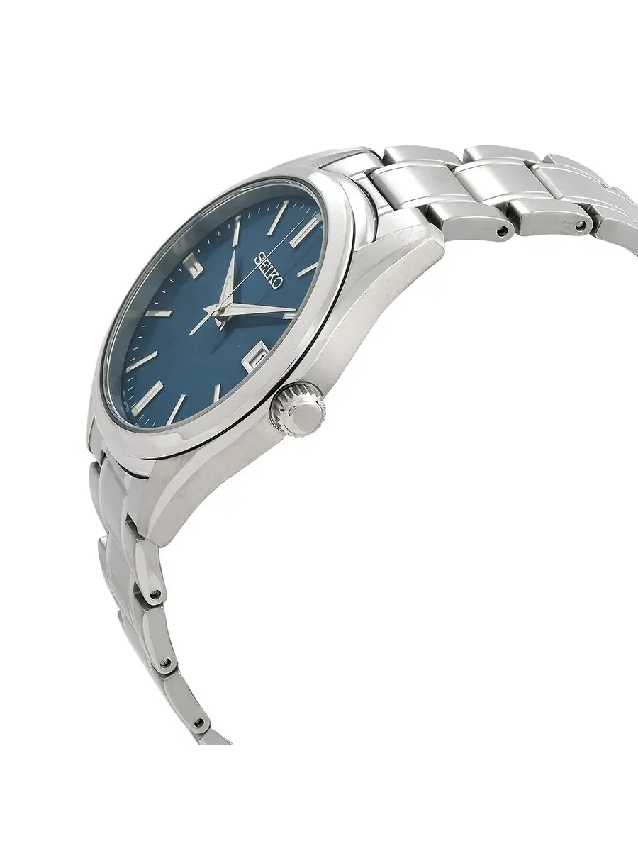 Мужские часы Seiko Quartz с синим циферблатом SUR525P1 — изображение 2 из 3, оттенок серебряный