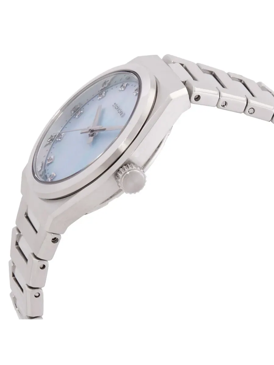 Женские часы Seiko Quartz с синим перламутровым циферблатом SUR603P1 — изображение 2 из 3, оттенок серебряный