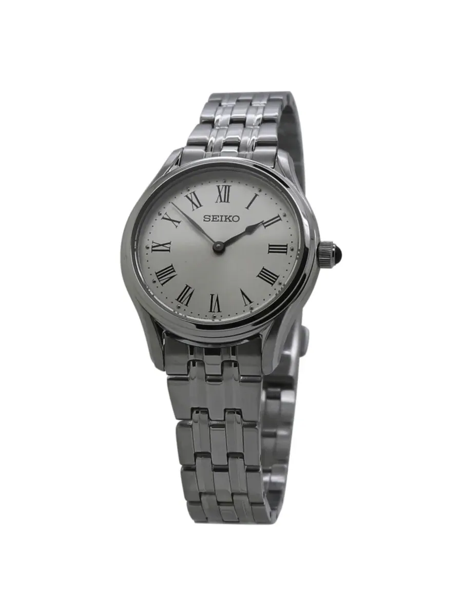 Женские часы Seiko Quartz с кремовым циферблатом SWR069P1 — изображение 1 из 3, оттенок серебряный
