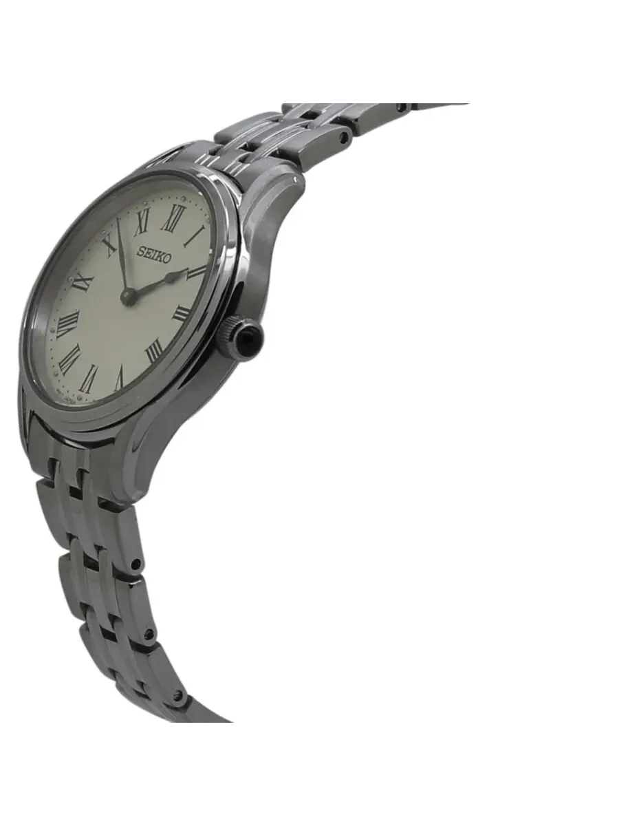 Женские часы Seiko Quartz с кремовым циферблатом SWR069P1 — изображение 2 из 3, оттенок серебряный