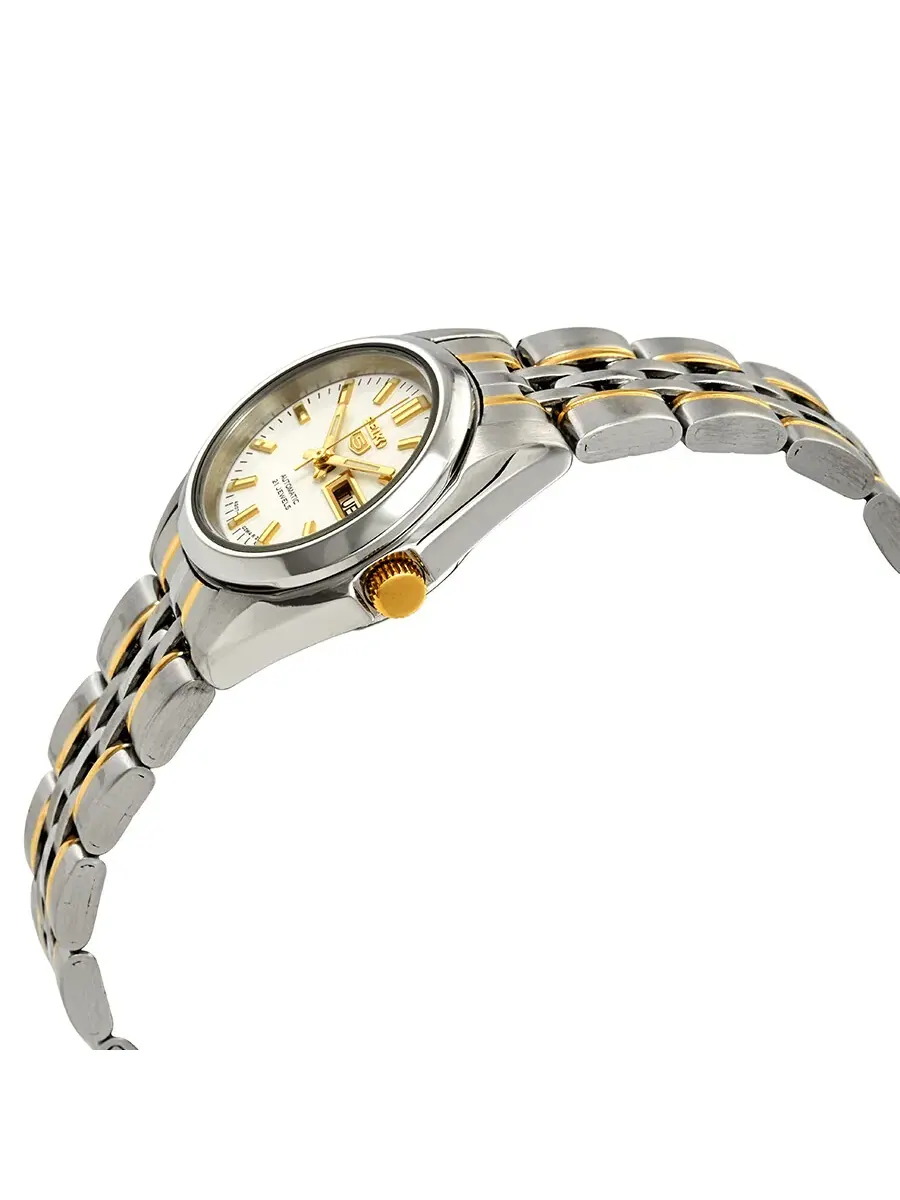 Женские часы Seiko Series 5 Automatic с белым циферблатом SYMA35 — изображение 2 из 3, оттенок серебряный