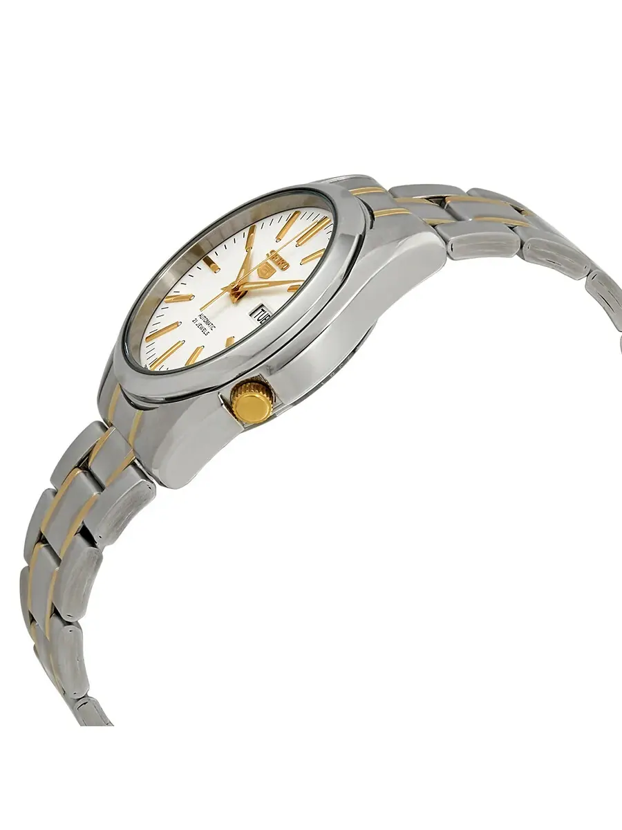 Мужские автоматические часы Seiko Series 5 с белым циферблатом SNKL47 — изображение 2 из 3, оттенок серебряный